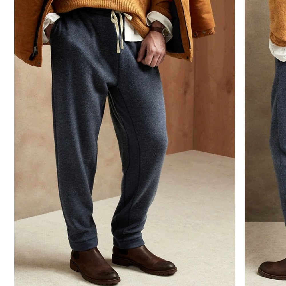NWT Banana republic MENS Brushed Waffle-Knit Jogger XL